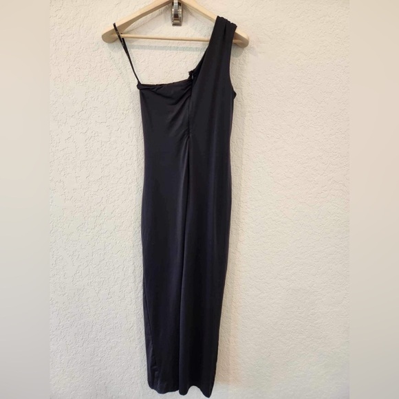 Bardot Avril One-Shoulder Maxi Black Dress Sz 6 - Picture 6 of 10